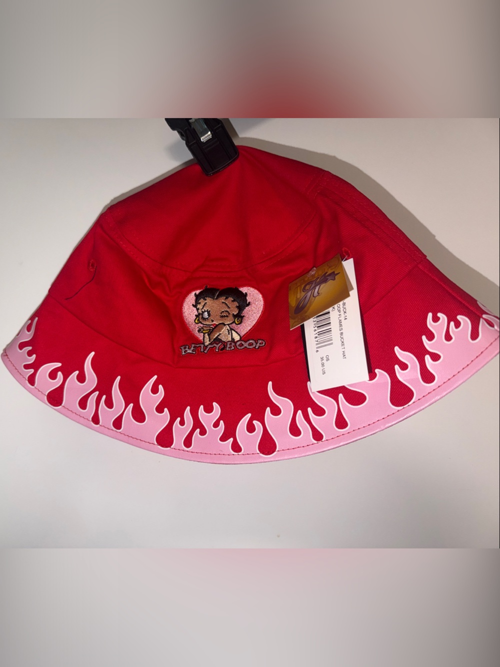 🔥🩷💋🩷🔥 Betty Boop Red and Pink Flame Bucket Hat